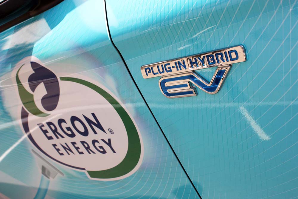 Eight new Mitsubishi Outlander Plug-in Hybrid Electric Vehicles will be rolled out into Ergon Energy's fleet in a 12-month trial valued at $60,000.