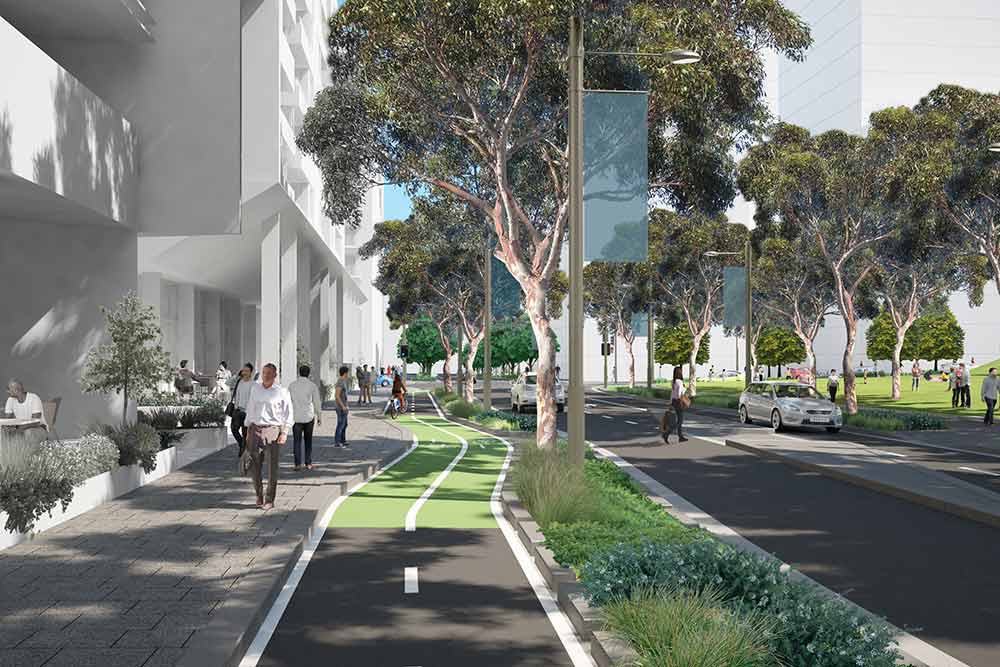 The City of Sydney will build new bike lanes between the CBD and the new Green Square precinct to ensure ease of travel for the area's growing community.