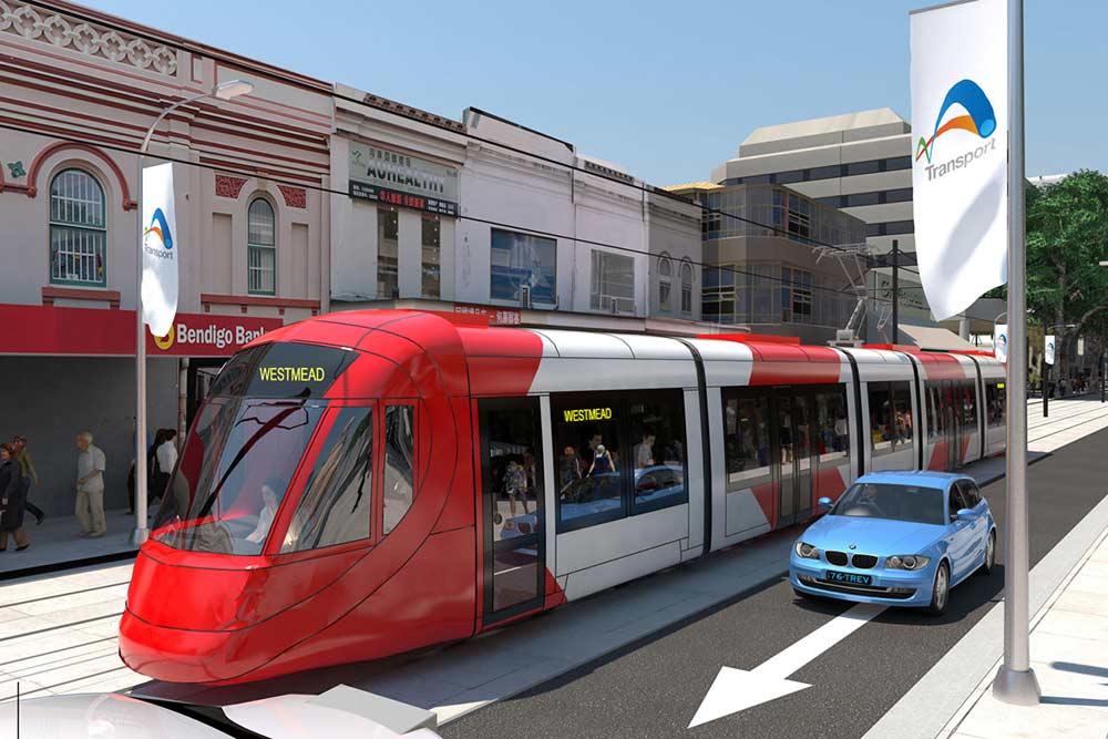 The NSW government has announced its anticipated first stage of its light rail Parramatta project, but needed to explan the absence of Sydney Olympic Park.